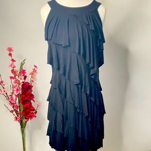 White House Black Market tiered ruffle dress